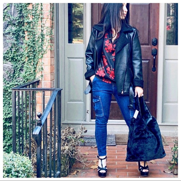 ✨MADE IN ITALY✨Faux leather Motorcycle jacket - Picture 2 of 9